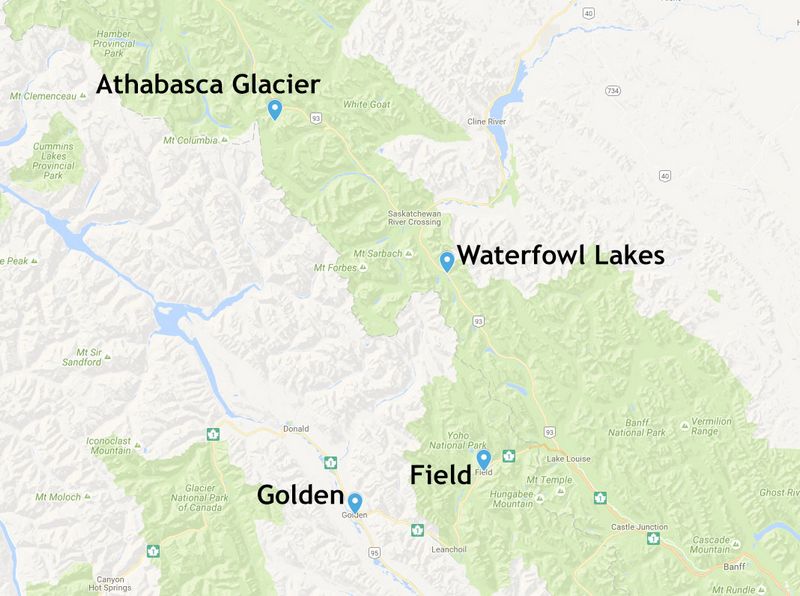 Día 9: Athabasca Glacier, Waterfowl Lakes, Field y Golden - Rocosas de Canadá (más Seattle y Glacier National Park) 2016 (1)