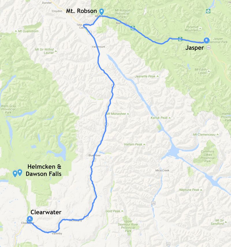 Rocosas de Canadá (más Seattle y Glacier National Park) 2016 - Blogs de Canada - Día 5: Wells Gray: Helmcken Falls, Dawson Falls y pasando por Mount Robson (1)