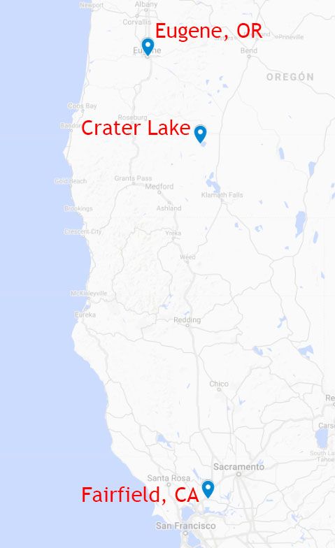 Diario de un pseudofiasco: Noroeste de EEUU en otoño 2018 - Blogs de USA - Día 1: Los humos de Crater Lake (1)