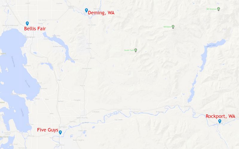Diario de un pseudofiasco: Noroeste de EEUU en otoño 2018 - Blogs de USA - Día 4: De Deming a Rockport parando en Five Guys (1)